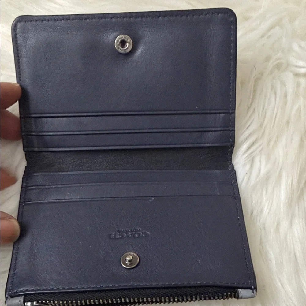 Coach Men's Black and Gray Card Holder
